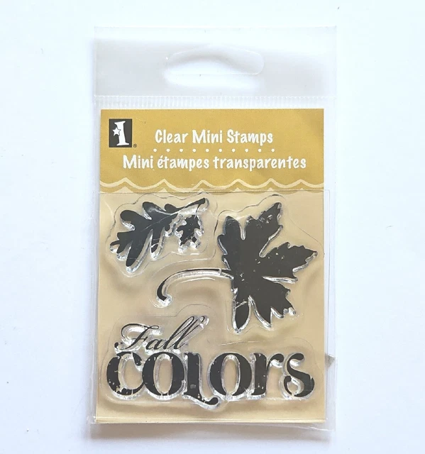 FALL COLORS Inkadinkado Clear Acrylic Stamps autumn leaf leaves bg136