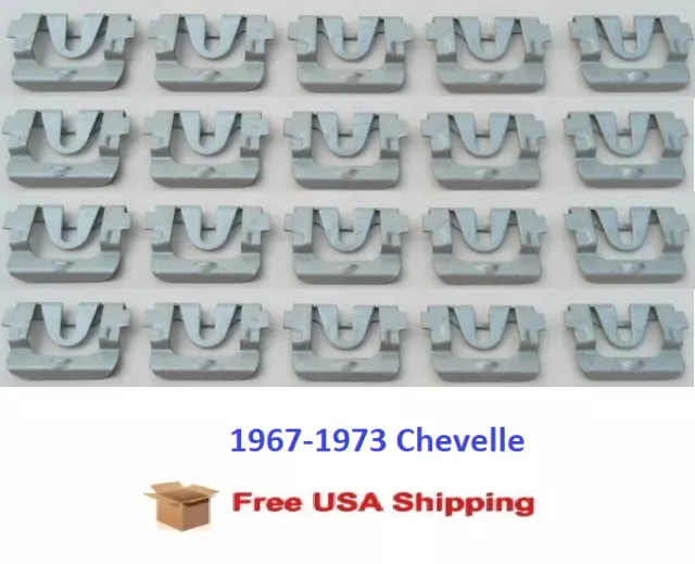 Fits 1967-73 Chevelle Rear Glass Window Windshield Molding Trim Reveal Clips GM