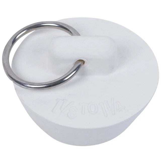 Do it Duo-Fit 1-1/8 pulgadas a 1-1/4 in. Tapón de drenaje de goma del fregadero blanco 415410 SIM