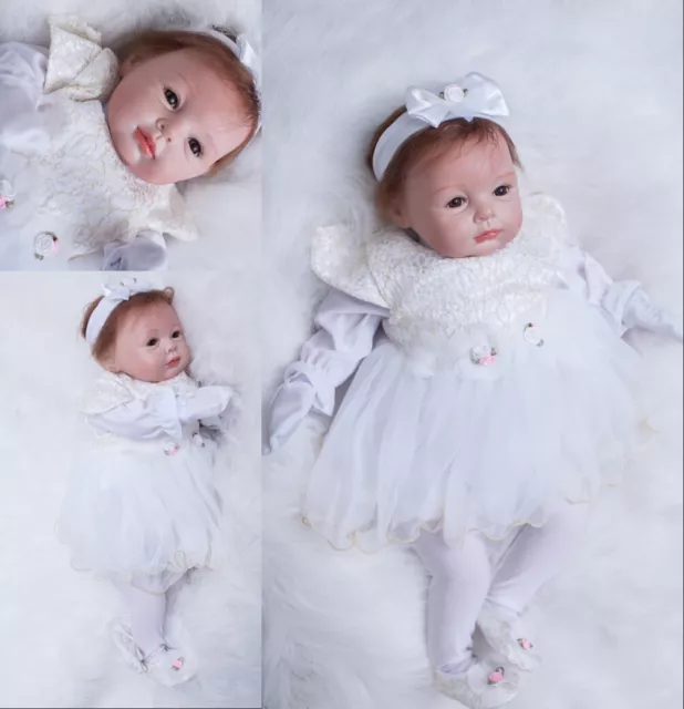 20" Reborn Dolls Baby Lifelike Soft Silicone Vinyl Handmade Newborn Toy Gifts UK