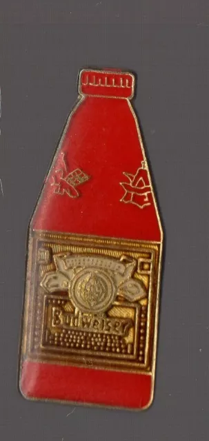 Pin's bouteille de bière Budweiser (rouge)