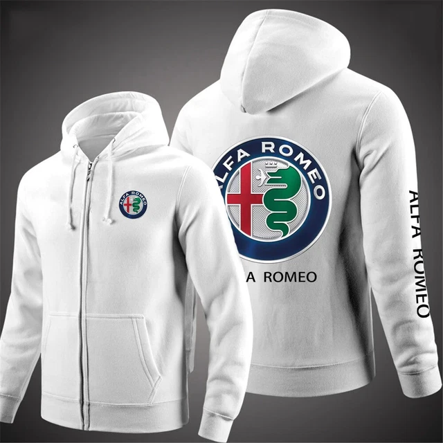 FELPA MAGLIA con CAPPUCCIO, in COTONE  AUTO ALFA ROMEO AUTOMOBILISMO SPORTIVO