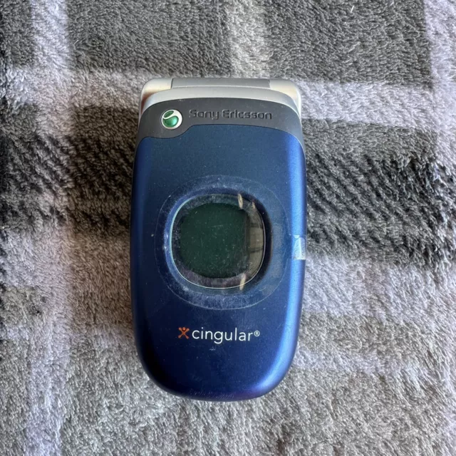 Sony Ericsson Z300a - Blue and Silver ( AT&T / Cingular ) Flip Phone