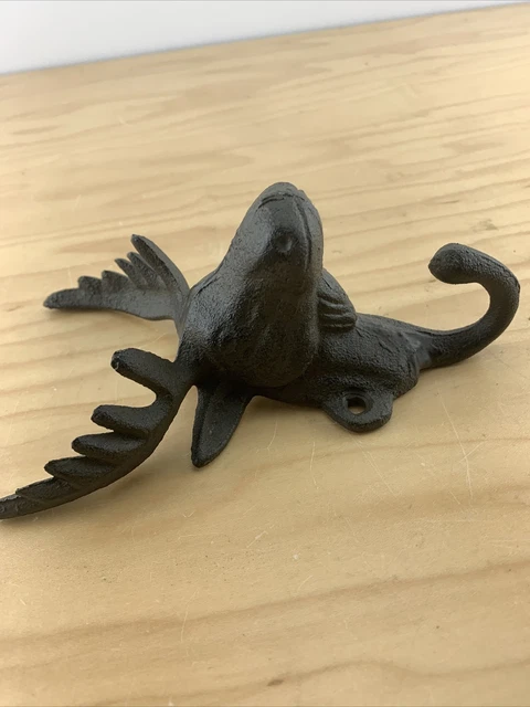 Cast iron Elk Deer Hanging Wall Hook Statue Sculpture Figurine Wall Decor