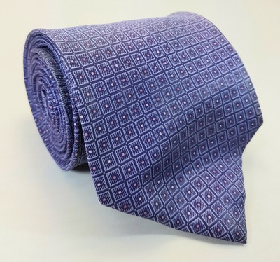 Blue Check Giallo ATLANTIS da UOMO 100% Seta Cravatta Wide Fit 