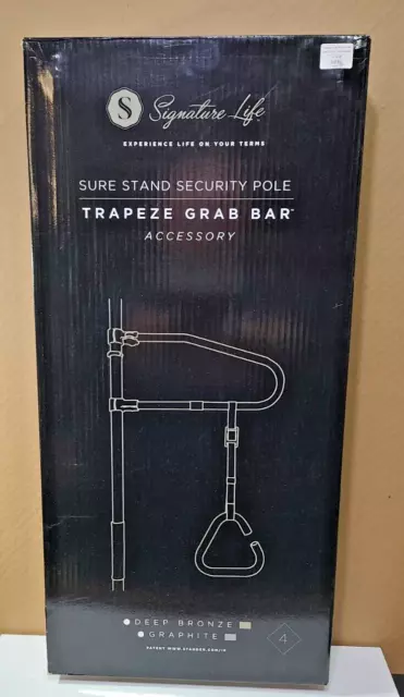 Signature Life 7626-DB Trapeze Grab Bar Accessory Works w Life Sure Stand Pole