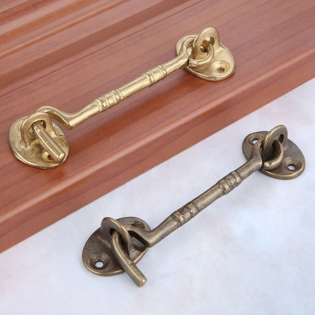Antique Bronze Wind Brace Cabin Hook For Window Cabinet Metal Door Eye Bolt Hasp