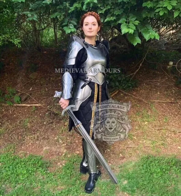 Medieval Female Lady Costume Steel Armor Suit Lady Cuirass Costume Armor Suit