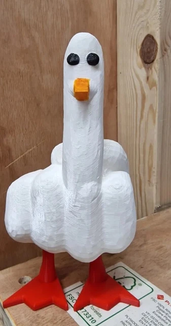 Lifelisa Middle Finger Duck Decor, Funny Middle Finger Gift