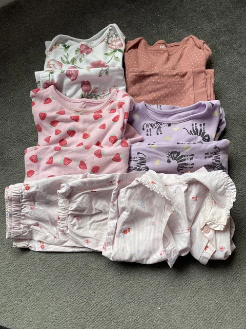 Girls pyjama bundle x 5 baby 6-9months