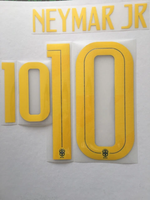 Flocage Brésil Neymar JR – Enfant, Maillot Extérieur 2018, Junior, Jaune, Neuf