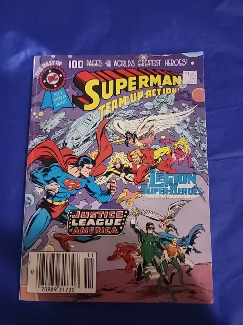 Best Of Dc Blue Ribbon Digest #66, Superman Team-Up Action, Fn-Vf, Copper, 1985