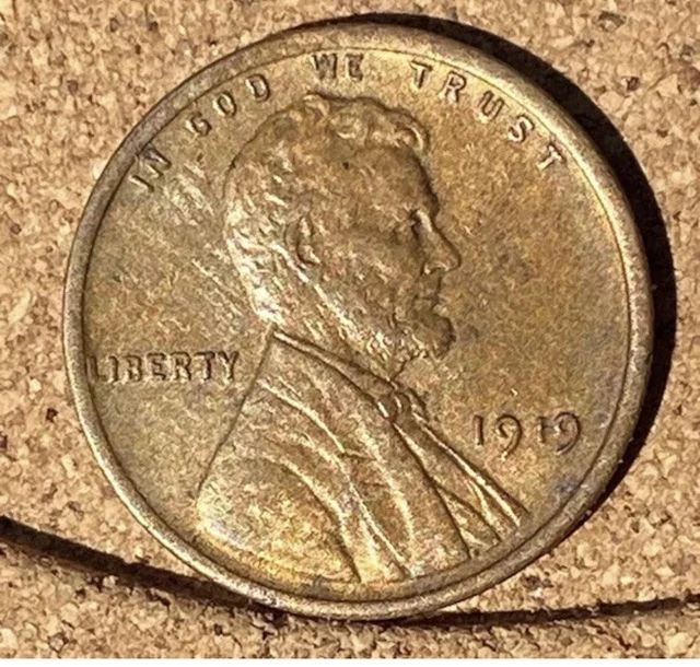 1919-P BU Red US Lincoln Wheat 1C Cent Penny From High End Collection A3