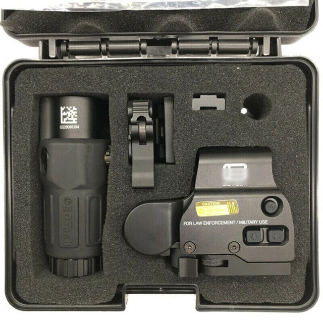 HHS EXPS3-2 Holographic 558Sight Red Green Dot Scope w/G33 Magnifier Clone-black