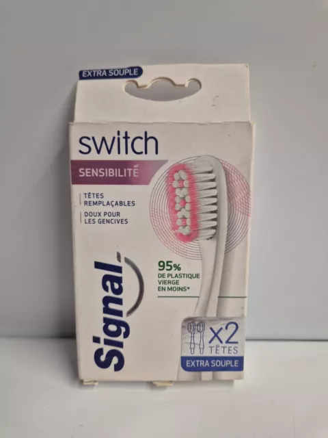 Signal Switch Têtes Remplaçables Sensibilité Extra Souple, pour Brosse à Dents