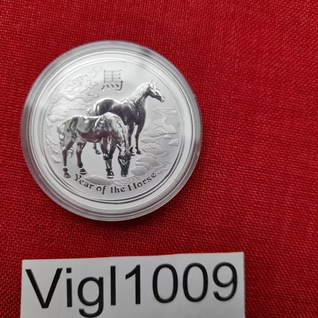 Lunar II 2 Pferd 2014  1 Unze  1 Oz Silbermünze Perth Mint Australien