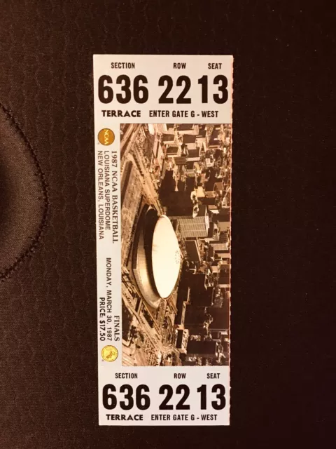 1987 NCAA Final Four Tickets:  Semi-Finals Stub and Finals FULL TICKET!