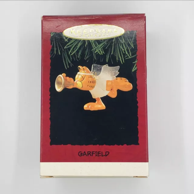 VTG GARFIELD HALLMARK Keepsake Christmas Ornament 1995 Angel Xmas Tree