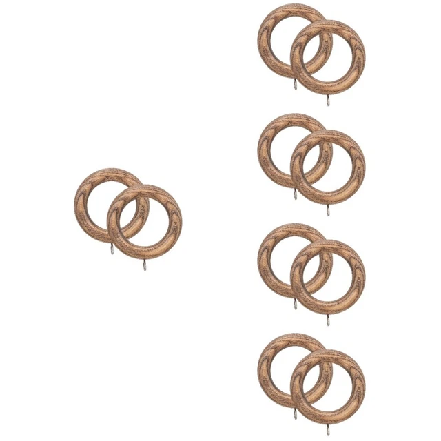 10 Pcs Wooden Curtain Ring Hooks Hanging Garland Curtain Buckle