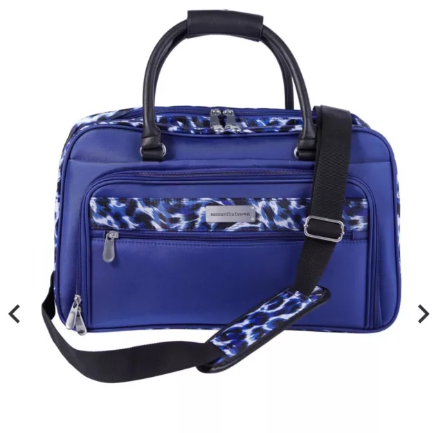 Samantha Brown Carry-All Travel Bag - Blue Geo Camo - NWT