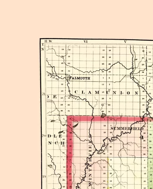 Clare County Michigan - Walling 1873 - 23.00 x 28.30 2