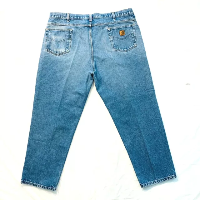 VINTAGE CARHARTT RELAXED Fit Jeans Tapered Leg B17 DST Light Wash Work ...
