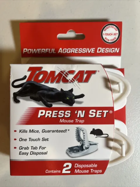 TOMCAT Press 'N Set Mice Trap - 2 Pack