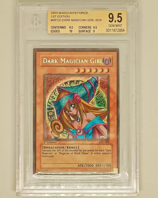 Yu-Gi-Oh, Dark Magician Girl BGS 9.5 MFC 1st Ed