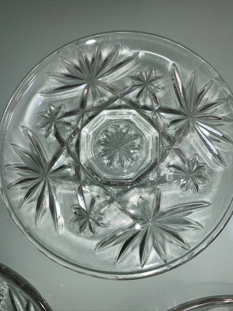 8 Hawkes? American Brilliant Cut Glass Plates 4 1/2” Wide Perfect 2