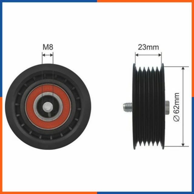Galet tendeur de courroie d'accessoire pour ALFA ROMEO | 51856150, FI25490