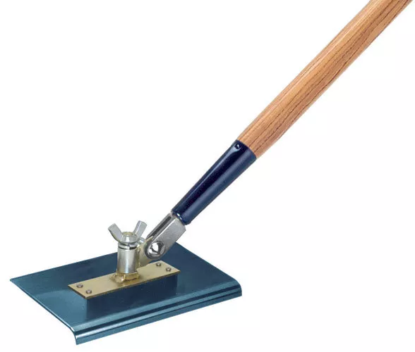 9" x 6" All-Angle Blue Steel Walking Edger with Handle