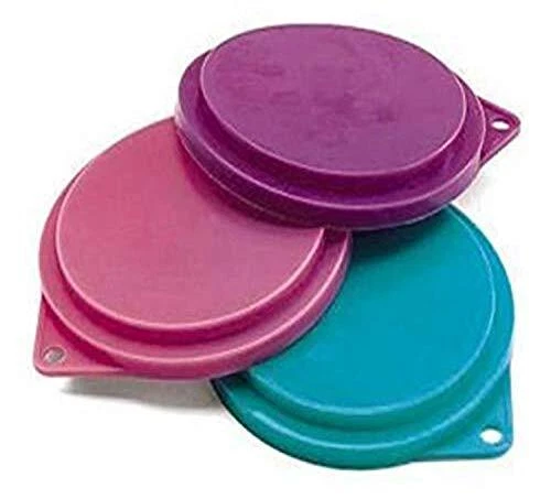Pet Dog Cat Food Can Cover Silicone Reusable Standard Size Storage Lids Set Of 3