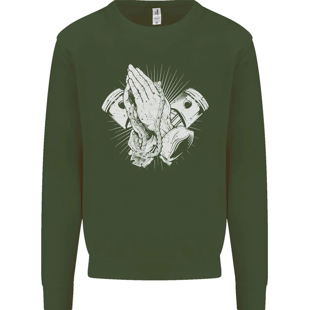 Felpa Maglione Biker Prayer Biker Moto Moto Moto Uomo 11