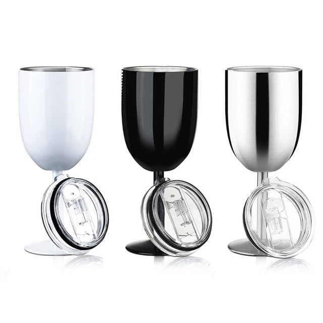Gobelet à Vin Sans Pied 40 Ans - Acier Inoxydable, Isolation Double Paroi - Avec Paille Et Couvercle - Cadeau Femme - 13