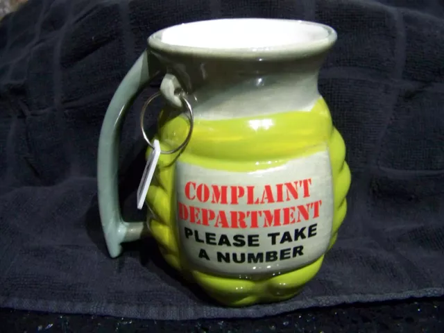 Novelty Complaint Department Grenade Coffee Mug 16 oz by Big Mouth Inc