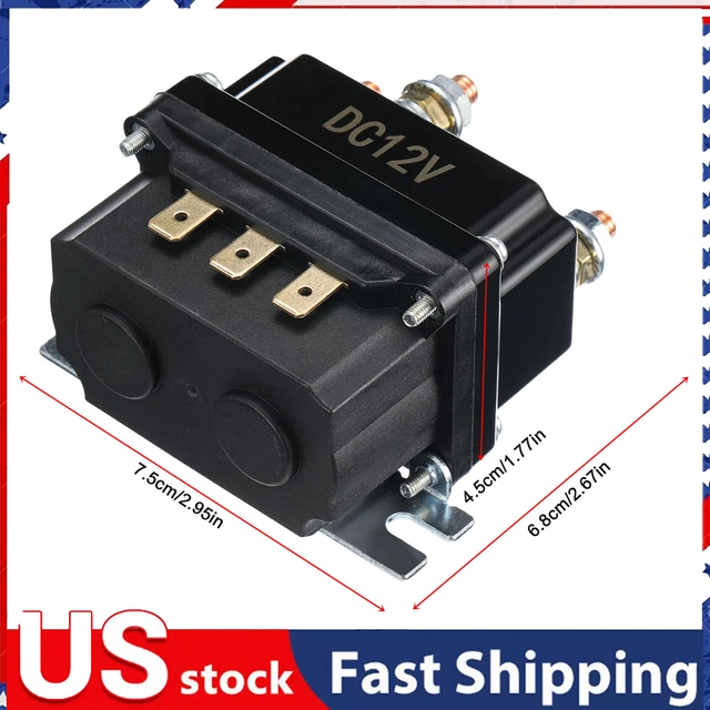 Winch Solenoid Relay Contactor With 2 Wireless Remotes – 12V 250A For 1500-5000lb Winches