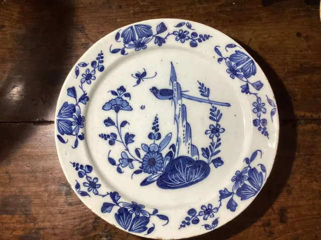English Bristol 18th Century Delftware  delft  charger  C.1740 , X & II to base