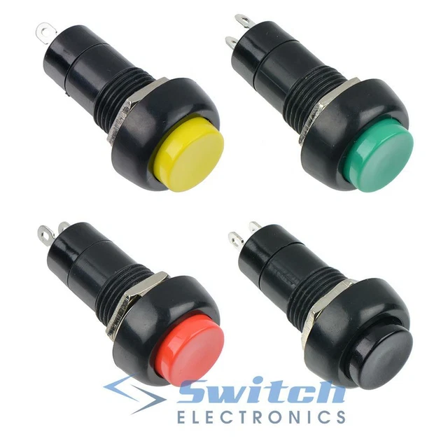 ON OFF LATCHING or Momentary Round Push Button Switch 12mm SPST £1.99