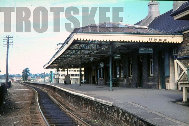 35mm Slide BR British Rail Scene View Barnstaple Town Station 1970 Original