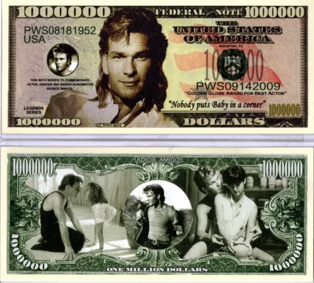Patrick Swayze Million Dollar Nouveauté Monnaie