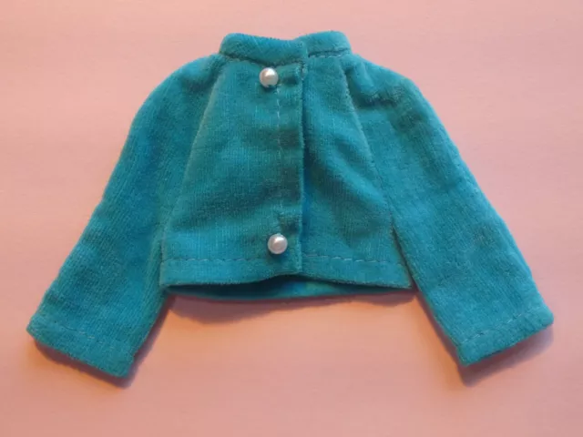 Vintage Barbie Skipper #1748 Triple Treat Turquoise Velvet Short Jacket