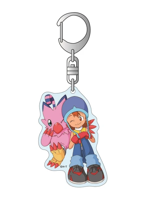 Digimon Portachiavi Biyomon E Sora In Plastica Dura Clip Bag 6 Cm Anime