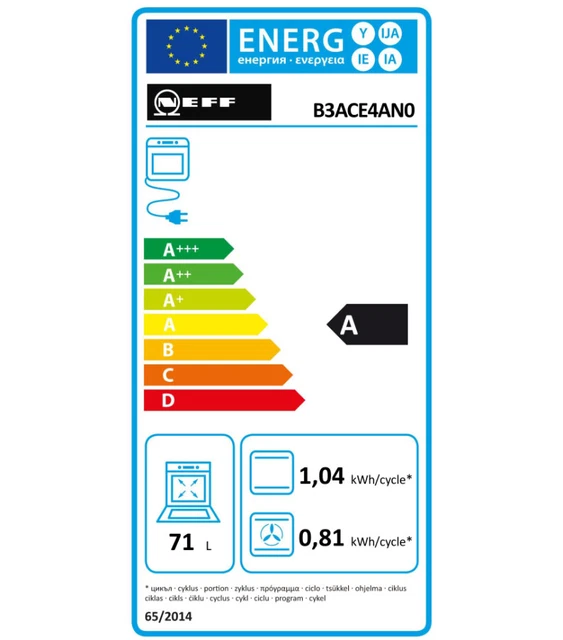 Neff Four intégrable 71l 60cm a ecoclean inox 2