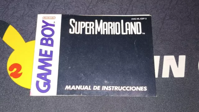 Notice de jeux video - Super Mario Land ESP Game Boy - PAS DE JEU NI BOITE -