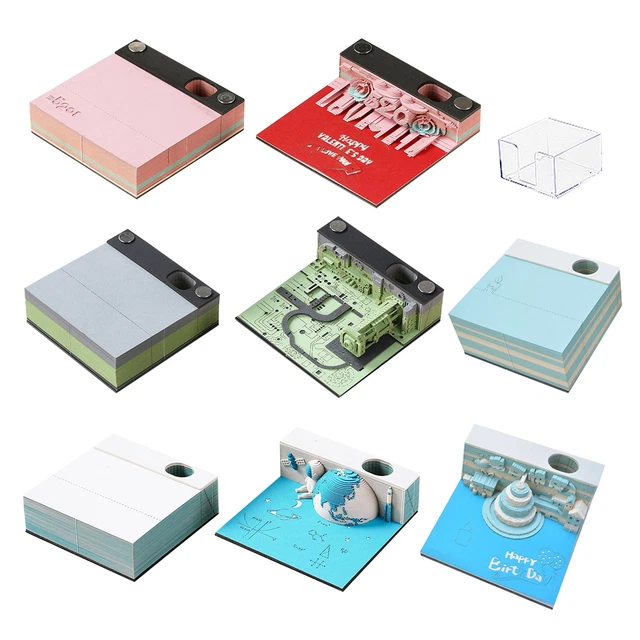 3D DESK CALENDAR 2024 Time Piece Calendar Table Memo Pad Unique