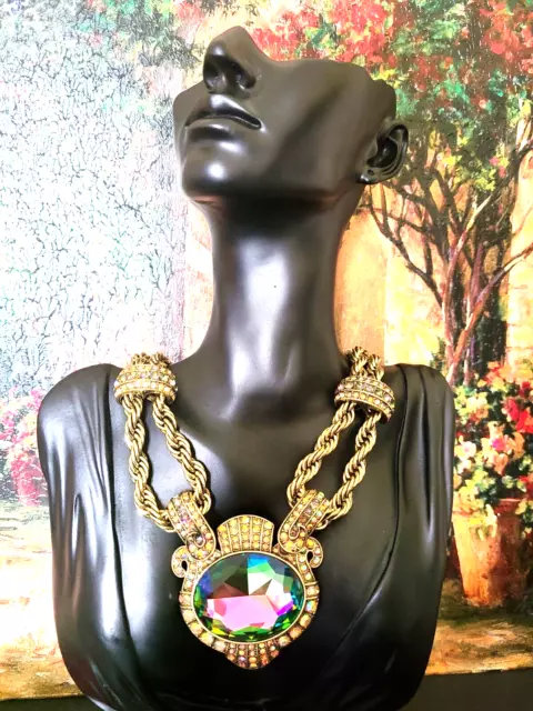 Heidi Daus "Chain Of Event" Crystal Beaded Necklace - Nwt