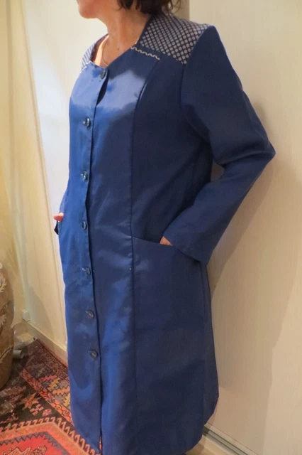 Blouse nylon bleu marine hotsell