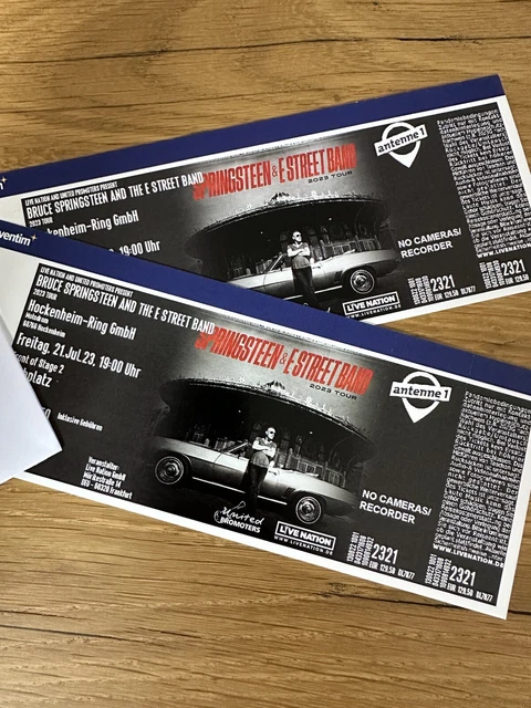 2 Karten Tickets Bruce Springsteen 21.7.23 Hockenheimring FOS 2 Stehplätze
