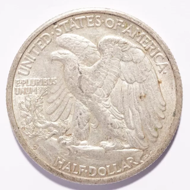 1942-D Liberty Walking Silver Half Dollar 2