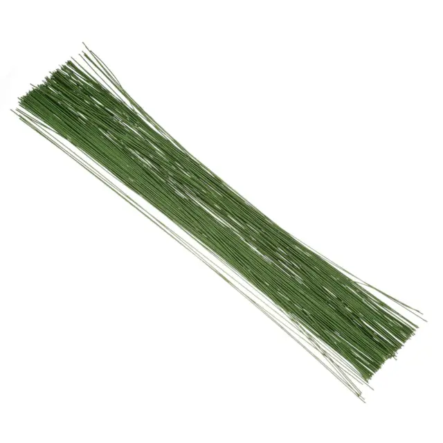 200 ud. 16" calibre 26 palo de flor alambre ramo de flores alambre de artesanía paño de papel verde
